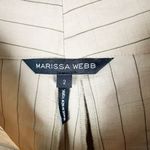 Marissa Webb Kenny Pinstripe Italian Suiting Button Tab High Rise Casual Shorts Photo 2