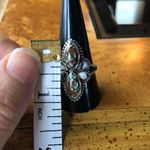 Natural White Buffalo Blue Turquoise Sterling Silver Ring Size 10 Photo 4