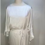 Anthropologie  Erika Peña Cape Dress White Maxi Gown Photo 5