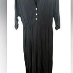 Nina Piccalino vintage black goth jumpsuit with three buttons, size 14 Photo 0