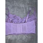 Savage X Fenty Floral Glow Lace Bustier Bra Top Large Purple Photo 6