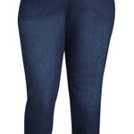 JUST MY SIZE by HANES Womens Pull On Jeans Size 3XP Front Pockets Med Dark New Blue Photo 0