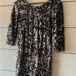 Blaque Label Women’s Size Medium Lo Back Silver All Sequin Short Dress Photo 0