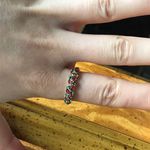 Natural Red Sapphire Chrome Diopside Sterling Silver Ring Size 10 Photo 2