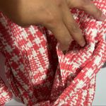 ZARA Tweed Houndstooth Belted Pink/White Plaid Boucle Jacket Size XS Photo 5