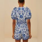 Farm Rio NWT  Off-White Shell Garden Organic Cotton Romper Photo 3