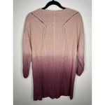 Torrid Sweater Womens 2X Pink Ombre V Neck Open Knit 3/4 Sleeve Cable Tunic Photo 4