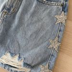 CARMAR Rhinestone Star Denim Skirt Size 25 Photo 2