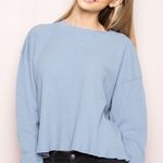 Brandy Melville Light Blue Waffle Long Sleeve Photo 0