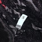 Black sheer lace bottoms with rose appliqué Black Photo 6