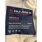 RL Polo Jeans Co Fleece Vest Tan Zip Up Stand Collar Women's Medium Photo 4