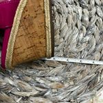 Etienne Aigner  Pink Patent Leather Flower Embellished Espadrille Wedge Sandals 8 Photo 12