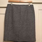 Calvin Klein | Black & White Woven Pencil Skirt Business Professional Size 14 Photo 0