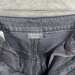 American Eagle 90s Mom Jeans Women’s Size 4 Distressed Black Denim Ripped Grunge Photo 2