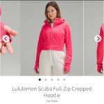 Lululemon  Scuba Full-Zip Cropped Hoodie Lip Gloss Photo 5