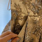 David's Bridal David’s Bridal Metallic Jaquard Spaghetti Strap Dress Photo 7