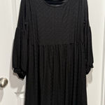 Vibe Black Lace Flutter Sleeve Dress 1X Babydoll Textured Whimsigoth Women’s Photo 0