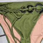 J.Crew  Wide-rib high-rise bikini bottom in Canteen Green & Tortoise S NWT‎ Photo 2