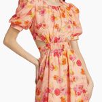 AMUR Floral Pink Mini Cutout Dress Size 2 Photo 0