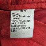 Red Midi Pencil Executive Party Christmas Holiday Zip Skirt Plus 16W Photo 5