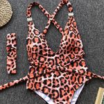Boutique 1632 Clearance cheetah shoulder bling monokini Photo 6
