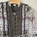 Anthropologie Tiny Dress Womens Small Gaina Floral Drop Waist Long Sleeve Boho Photo 1