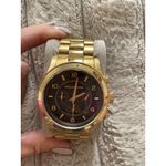 Michael Kors Men's Gold-Tone Oversized Runway Watch Black Dial Quartz Photo 2