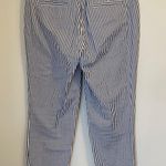J.Crew Blue & White Stripe Pants Photo 1