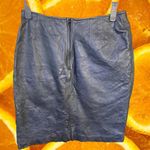 Apostrophe  Black Leather Skirt Size 6‎ Photo 3