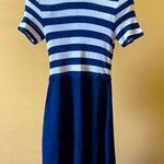 Sandro Striped Navy Flare Summer Dress Size 1 Photo 0