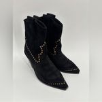 Zadig & Voltaire  boots Cara Suede black studded Cowboy Boot FR38/US7 Photo 2