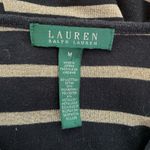 Ralph Lauren LAUREN  Black Gold Stripe Metallic Long Sleeve Crew Neck Top Shirt M Photo 3