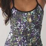 Lululemon Power Y Floral Tank in Gator Green Size 4 Photo 0