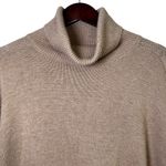 Talbots Sz Med Turtleneck Sweater Tan Long Sleeve Ribbed Hem Cuffs Slouchy Women Photo 9