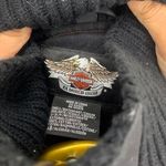 Harley Davidson Womens Black Orange Full Zip Jacket Sz Medium Biker Chic Race Photo 2