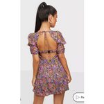For Love & Lemons NWT Pink Orange Floral Claude Mini Dress Size Small Photo 2