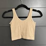 Aerie  Little Ribbed Tan Crop Tank Top Women’s Sz M EUC Photo 2