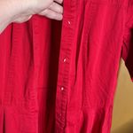 Badgley Mischka Red Asymmetrical Shirt Dress Size 8 *PROJECT* Photo 6