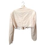 Workshop  Distressed Cropped Blazer Ivory Sz‎ Small Photo 1