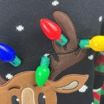 JOYIN Black LED Light Up Bulb Reindeer Ugly Christmas Holiday Sweater Top Size M Size M Photo 3
