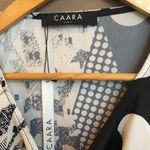 NWT Caara Krefeld Scarf Print‎ Midi Dress Medium Black Photo 7