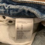 American Eagle  Jean Shorts 00 90s Boyfriend Short Blue Distressed Ripped Photo 2