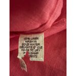 Linen Button Down Shirt Long‎ Sleeve Top Blouse Womens Size M Pink Size M Photo 7