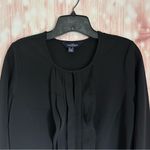 Lands' End The Outfitters By  Black Ruffle Front Blouse Photo 1