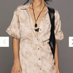 Anthropologie  Pilcro Short-Sleeve Silky Surf Shirt Dress Stripe Size XXS Photo 0