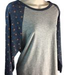 Womens Baseball Shirt Sunday Work Clothes L Gray Blue New With Tags u Size L Photo 3