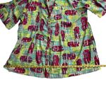 Melissa McCarthy x Seven 7 Colorful Button Blouse Short Sleeve Chiffon XXL Photo 9