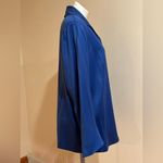 Buttons Jimmy Gamba Blue Vintage Pant Suit Set Sz 16 Fabric Bell Sleeves Collard Photo 3
