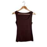 ZARA  Tank Chocolate Brown Size Medium Stretchy Scoop Neck Base Layer Neutral Photo 5