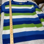 Esprit Vintage  Womens xs Sweater Crewneck Long Sleeve 80s Striped open knit Photo 7